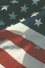 Colored photo of American flag