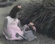 Girl with Watering Can