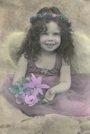 Hand colored photograph of Rachel